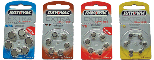 Батарейки для слуховых аппаратов Rayovak